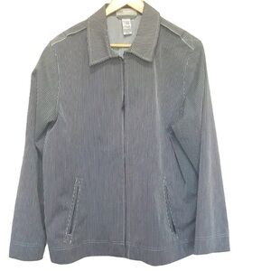 SAG Harbor Sport striped zip up jacket 18